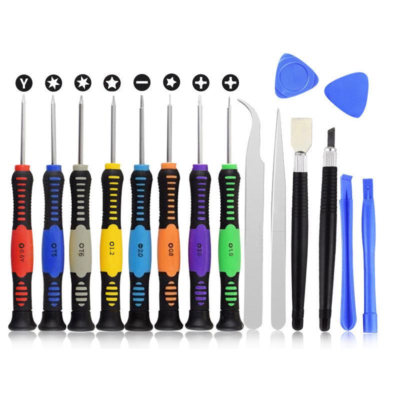 OTS-08 16 in 1 Opening Screen Pry Tools Screwdriver Repair Phone Disassemble Cell Unlock Repair Kit tool For iphone