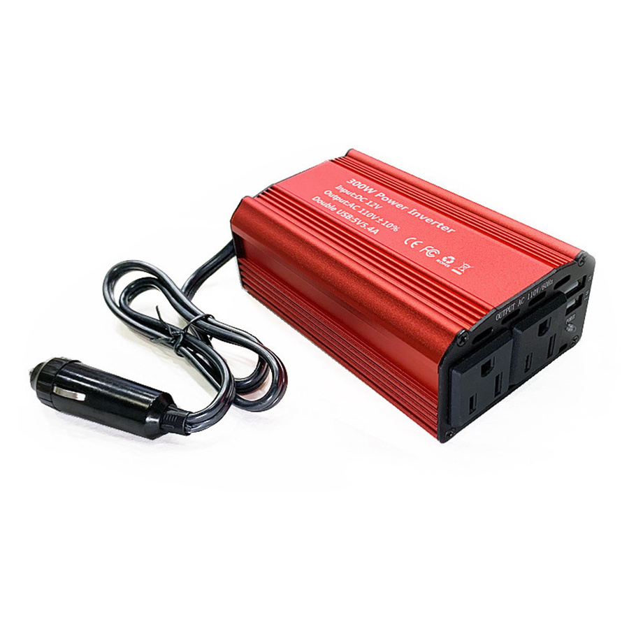 China Wholesale Solar Power Inverter Mufti-Protection Rechargeable 12v Dc To Ac 110v220v 300W Car Power Inverter With Dual USB