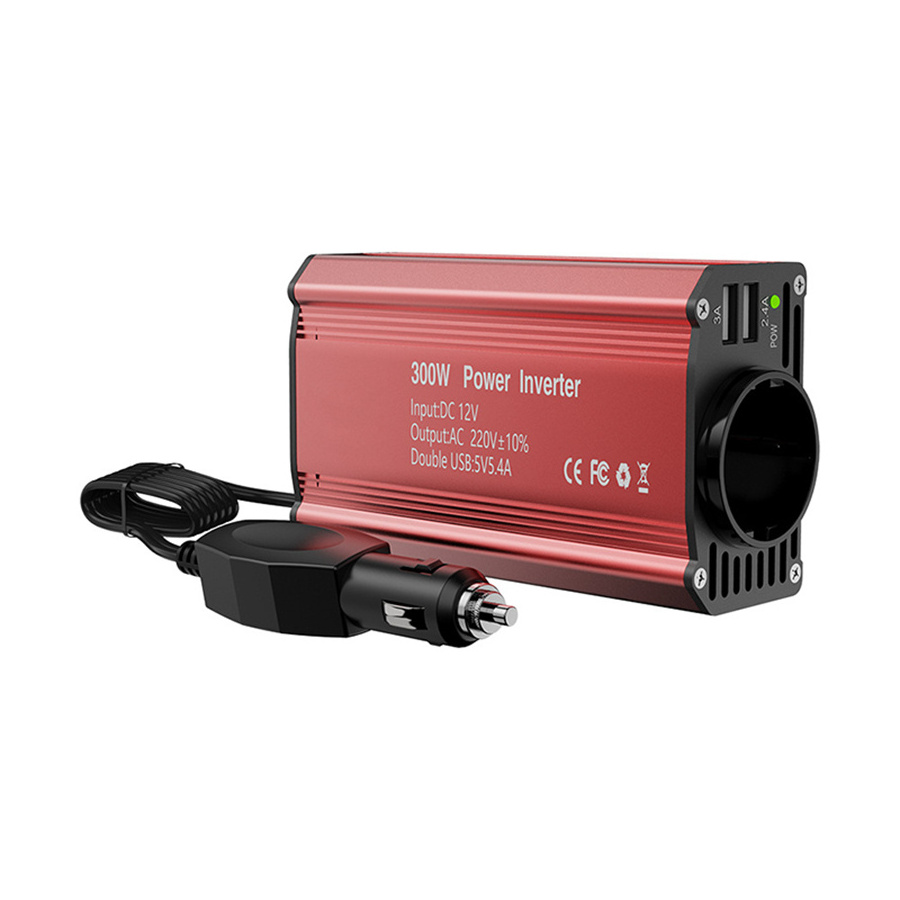 China Wholesale Solar Power Inverter Mufti-Protection Rechargeable 12v Dc To Ac 110v220v 300W Car Power Inverter With Dual USB