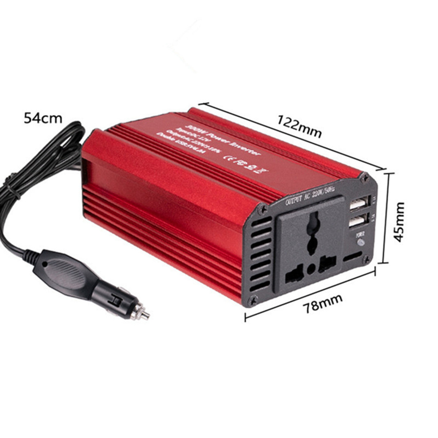 China Wholesale Solar Power Inverter Mufti-Protection Rechargeable 12v Dc To Ac 110v220v 300W Car Power Inverter With Dual USB