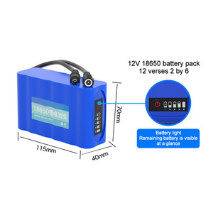 Multi-function 12V Display Large Capacity Battery Power 18650 Lithium Battery Pack For Monitoring Outdoor Audio