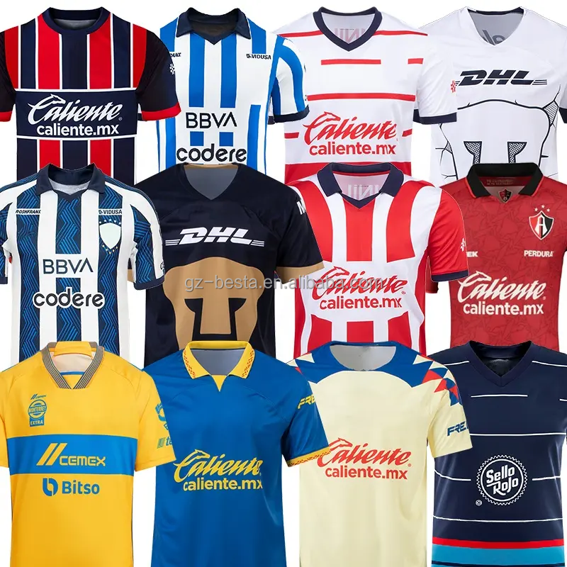 Custom Cruz Azul Chivas Tigres UANL Club America rayados de monterrey Camisetas de Futbol Mexico League MX LIGA Soccer Jersey