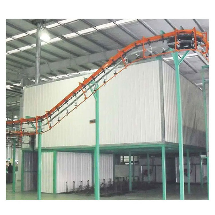 Power and Free Overhead Conveyor Powder Coating Line Automatic Powder Paint Equipments