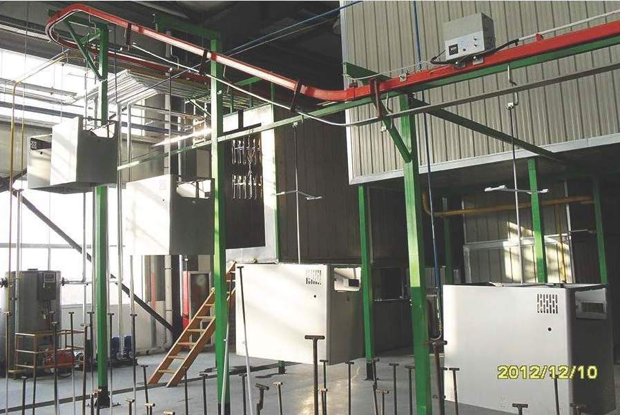 Power and Free Overhead Conveyor Powder Coating Line Automatic Powder Paint Equipments