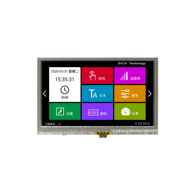 Dacai  Serial Tft Lcd Module 4.3 Inch HMI with  Elevator display module