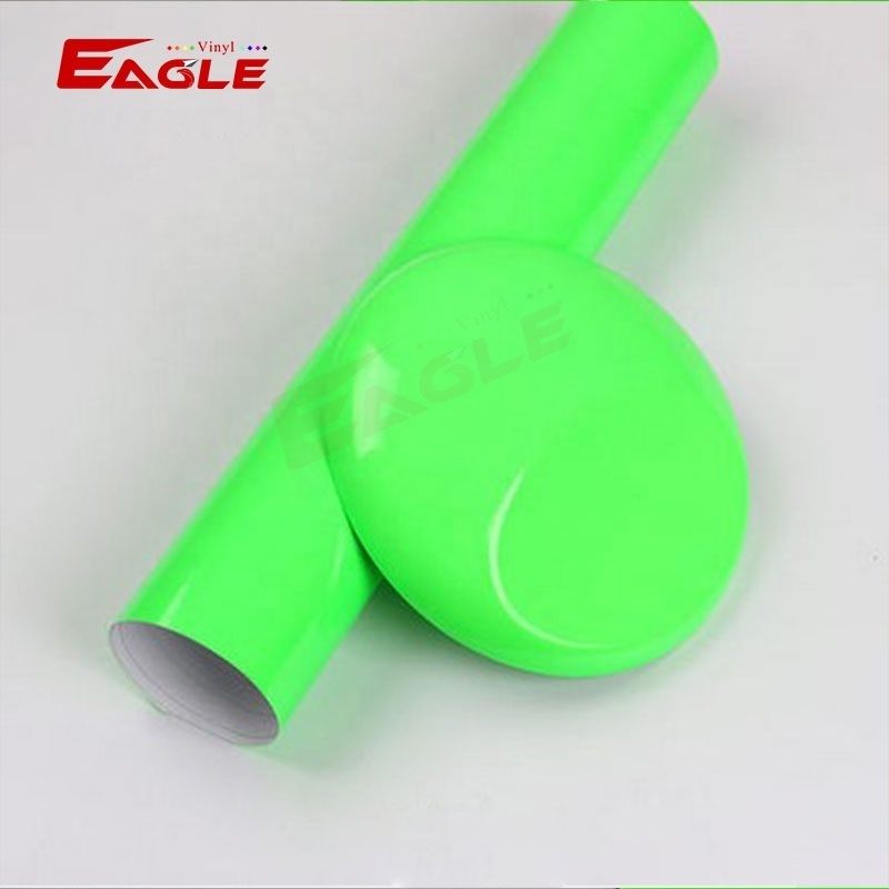 TM1519 Gloss Neon Green Car Vinyl Wrap Film Sticker