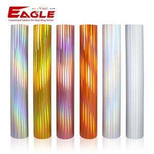 Color Cutting Vinyl Brushed Holographic Glossy film/pvc sticker vinyl sticker paper roll, self adhesive vinyl film