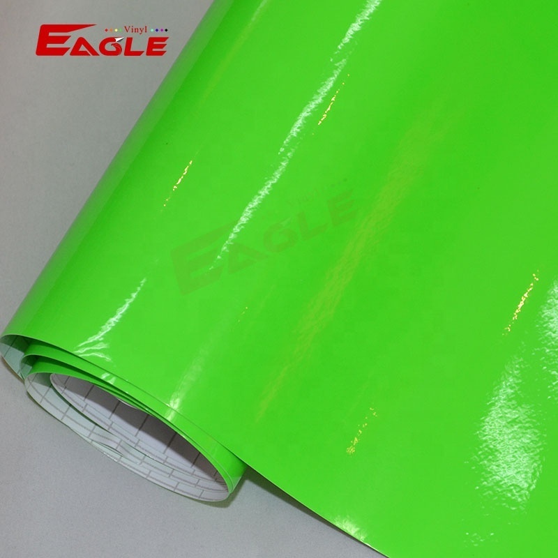 TM1519 Gloss Neon Green Car Vinyl Wrap Film Sticker