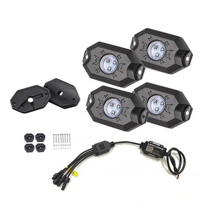 Hot Selling RGB LED Rock Lights Underglow Car Decorative Wheel Light Waterproof For Truck UTV ATV Offroad Boat