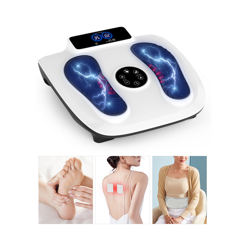 Electric EMS Foot Massager EMS Foot Stimulator Machine With Infrared Waist Belt and TENS Massage Function