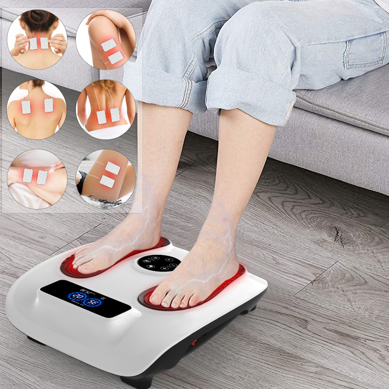 Electric EMS Foot Massager EMS Foot Stimulator Machine With Infrared Waist Belt and TENS Massage Function