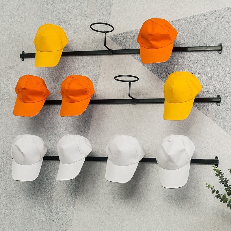 Chrome plated wire hat display rack hook cap stand