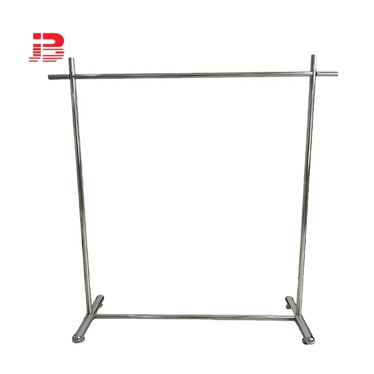 OEM standing coat rack living room metal cloth drying rolling garment rack