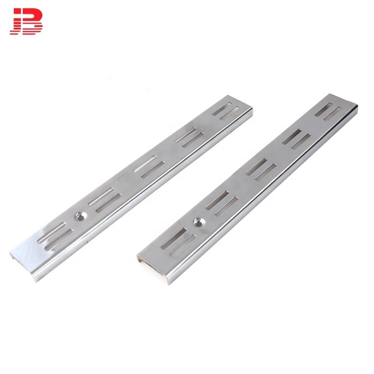 Metal Chrome  Double Slotted U Channel Length 2M,2.4M, Thickness 1.2MM