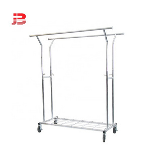 Metal Hanger Folding Clothes Drying Rack Shop Clothes Display Rack