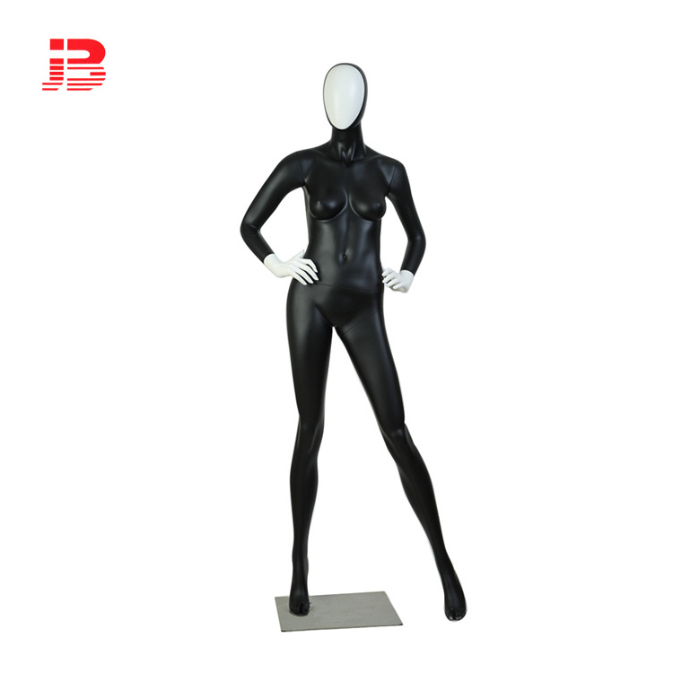 Standing full body abstract head fitness female mannequins with shoulder