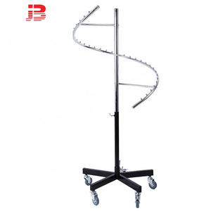 JINBIN Metal Chrome Spiral Display Rack for Clothing Shop