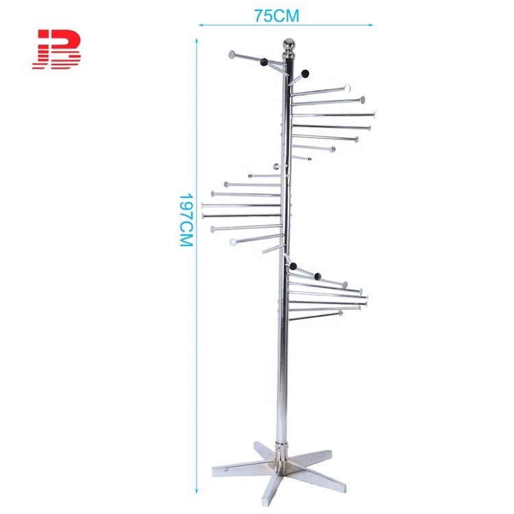 Clothes display garment spiral hanging rack