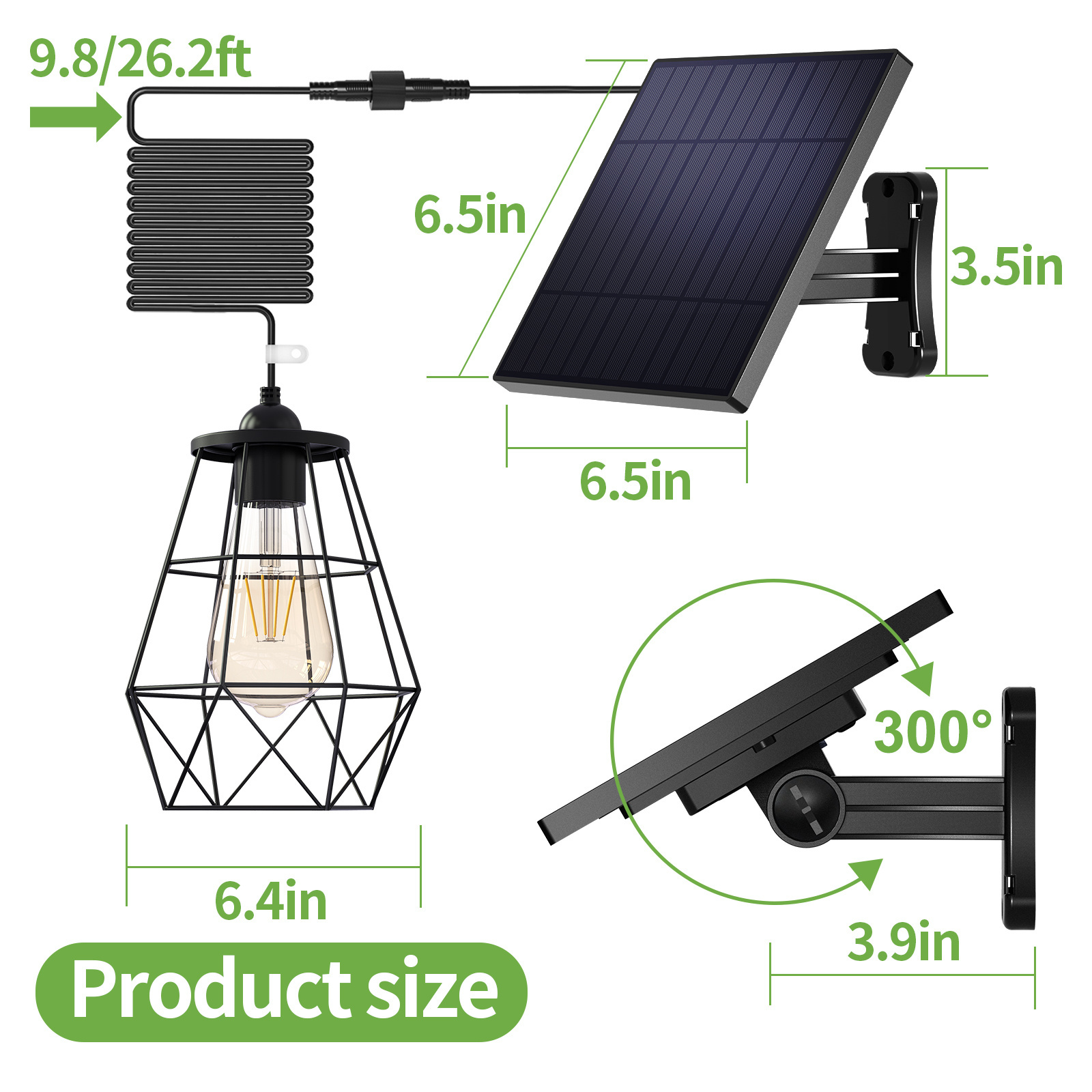 Solar Pendant Lights Indoor and Outdoor Super Bright IP65 Waterproof Solar Shed Lights for Bedroom Living Room Garden Garage