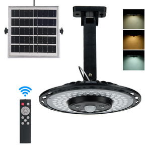 Solar Lights Indoor Outdoor 5 Modes Motion Sensor Solar Shed Light with Remote IP65 Waterproof for Barn Gazebo Yard Garage