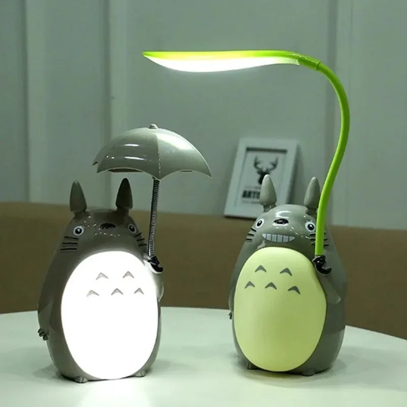 Creative Cartoon Anime Shapes Night Lights Rechargeable USB Table Desk Lights for Kids Reading LED Night Lamps Book Lights Gift