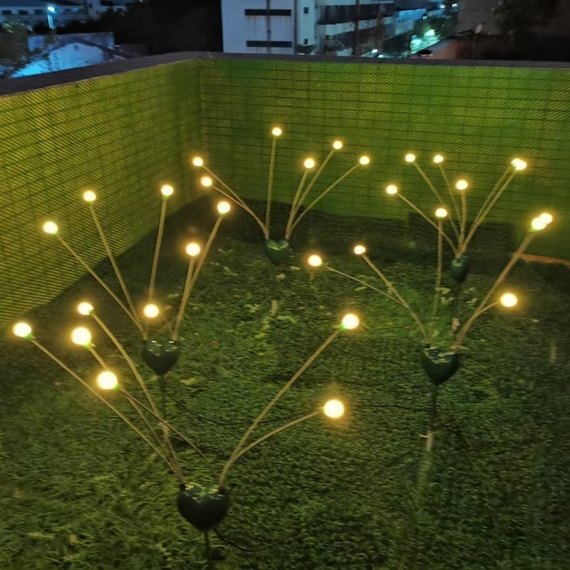 Customized Outdoor Waterproof Led Lawn Square Garden Decoration Landscape Light Wind Swing Simulation Firefly Lights