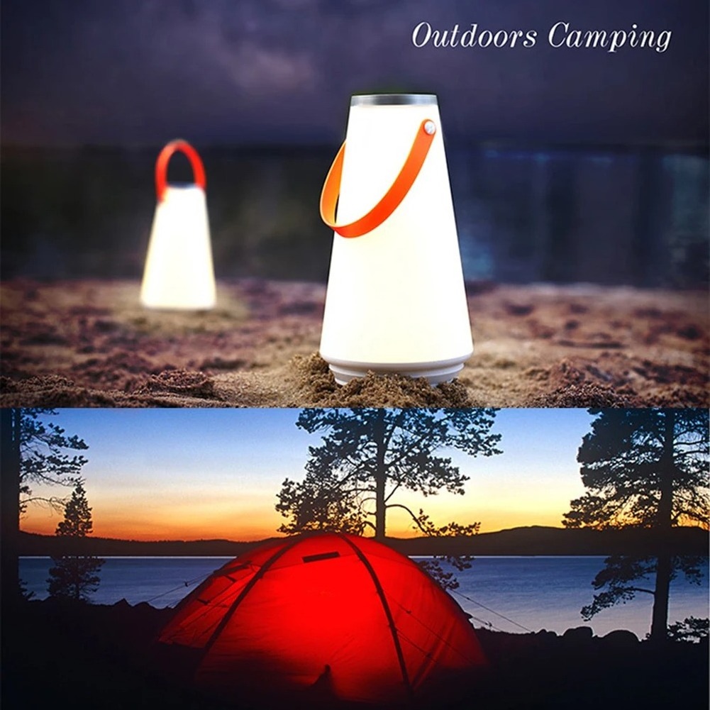 Portable LED Lantern Hanging Tent Lamp USB Touch Switch Rechargeable Night Light for Bedroom Living Room Camping light