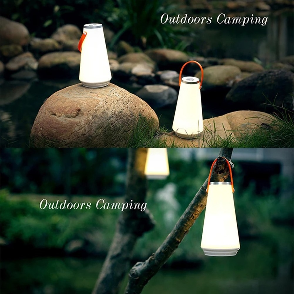 Portable LED Lantern Hanging Tent Lamp USB Touch Switch Rechargeable Night Light for Bedroom Living Room Camping light