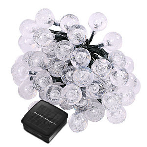 8 Modes Solar Light Crystal ball 5M/7M/9.5M/12M/ LED String Lights Fairy Lights Garlands For Christmas Party Outdoor Decoration