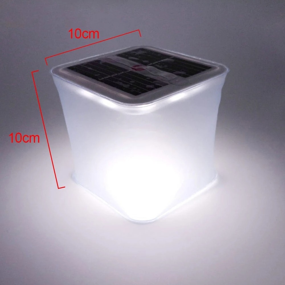 Inflatable Solar LED Portable Lantern Camping Light Travel Hiking Foldable Car Emergency Lighting Floating Lamp Dimmable