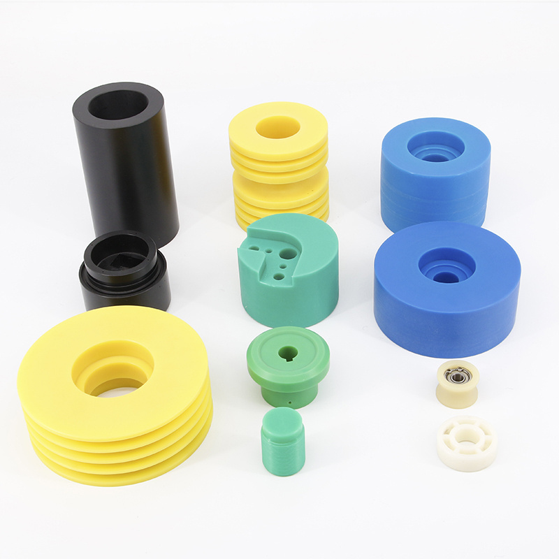 impact resistance hdpe plastic block wear parts uhmwpe block plastic flanged bushings Slide track delrin cnc plastic parts