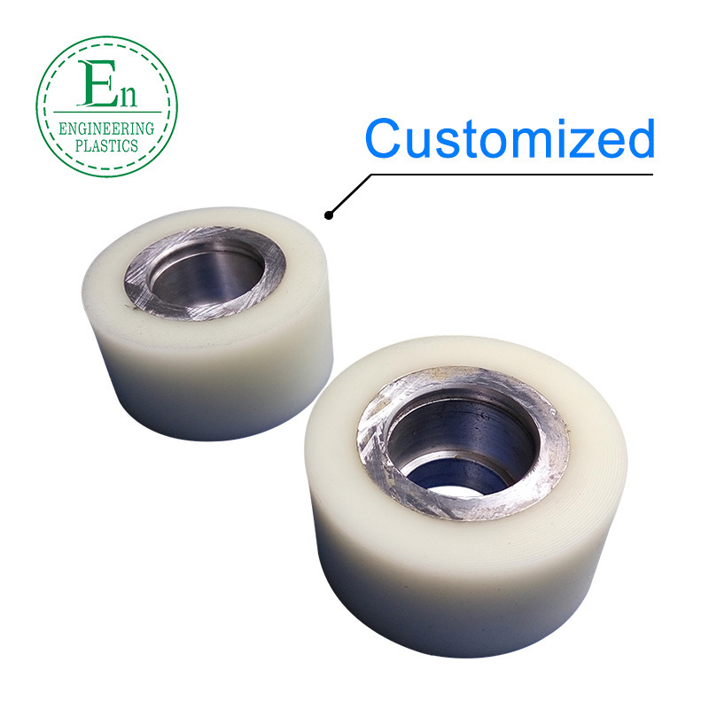 engineering plastic custom colored pu small rollers wheel rubberized wear resistant roller 40mm manufacturer polyurethane wheel