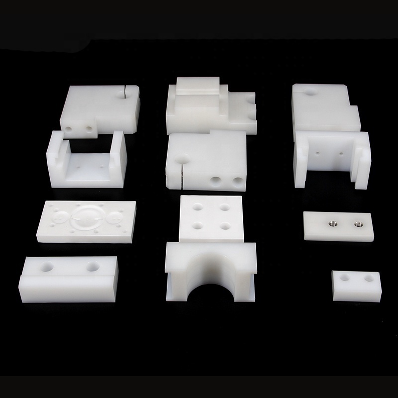 impact resistance hdpe plastic block wear parts uhmwpe block plastic flanged bushings Slide track delrin cnc plastic parts