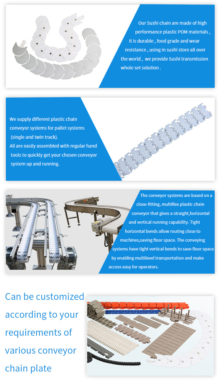 full set sushi conveyor chain system solution custom tabletop 
