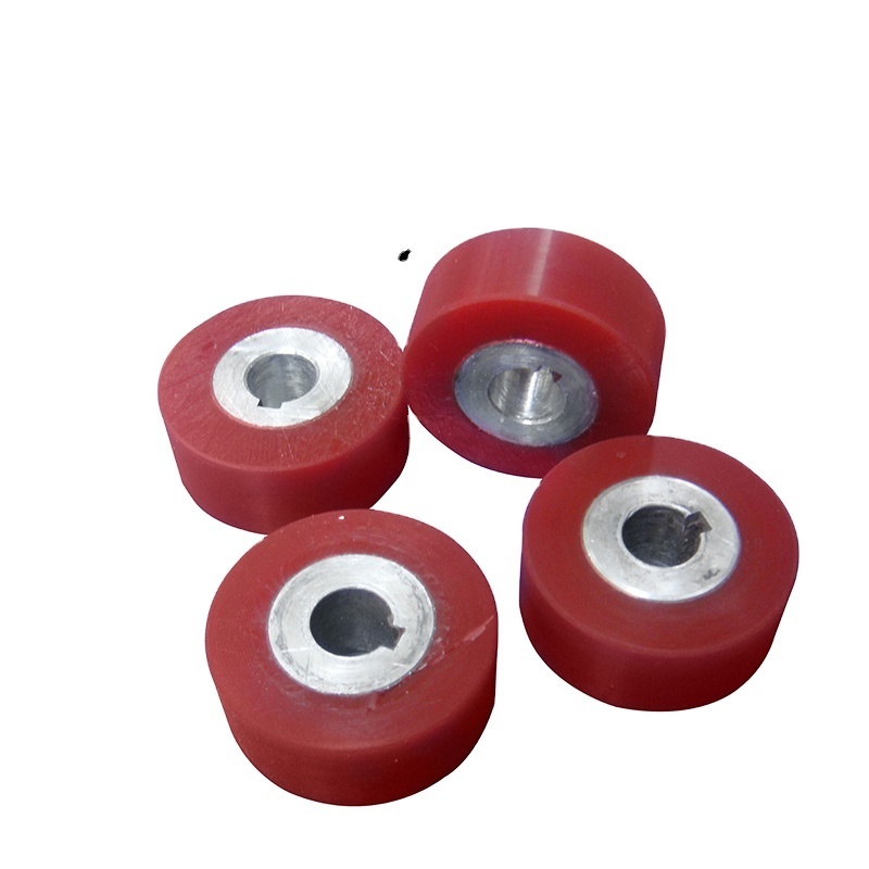 engineering plastic custom colored pu small rollers wheel rubberized wear resistant roller 40mm manufacturer polyurethane wheel