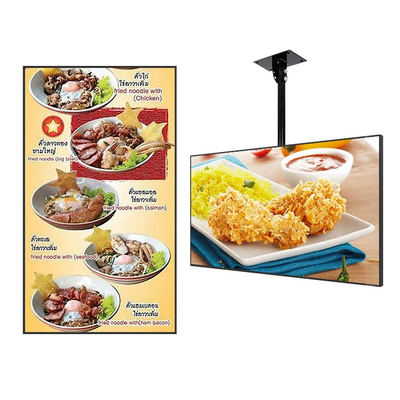 Hot Selling Fast Food Stand Frame Coffee Shop Indoor Restaurant Display Drive Thru Lcd Digital Menu Board