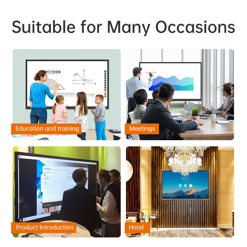 55 Inch 4k Hd Portable Android 12 Interactive Smart Board Touch Screen Interactive Digital Board For Classroom