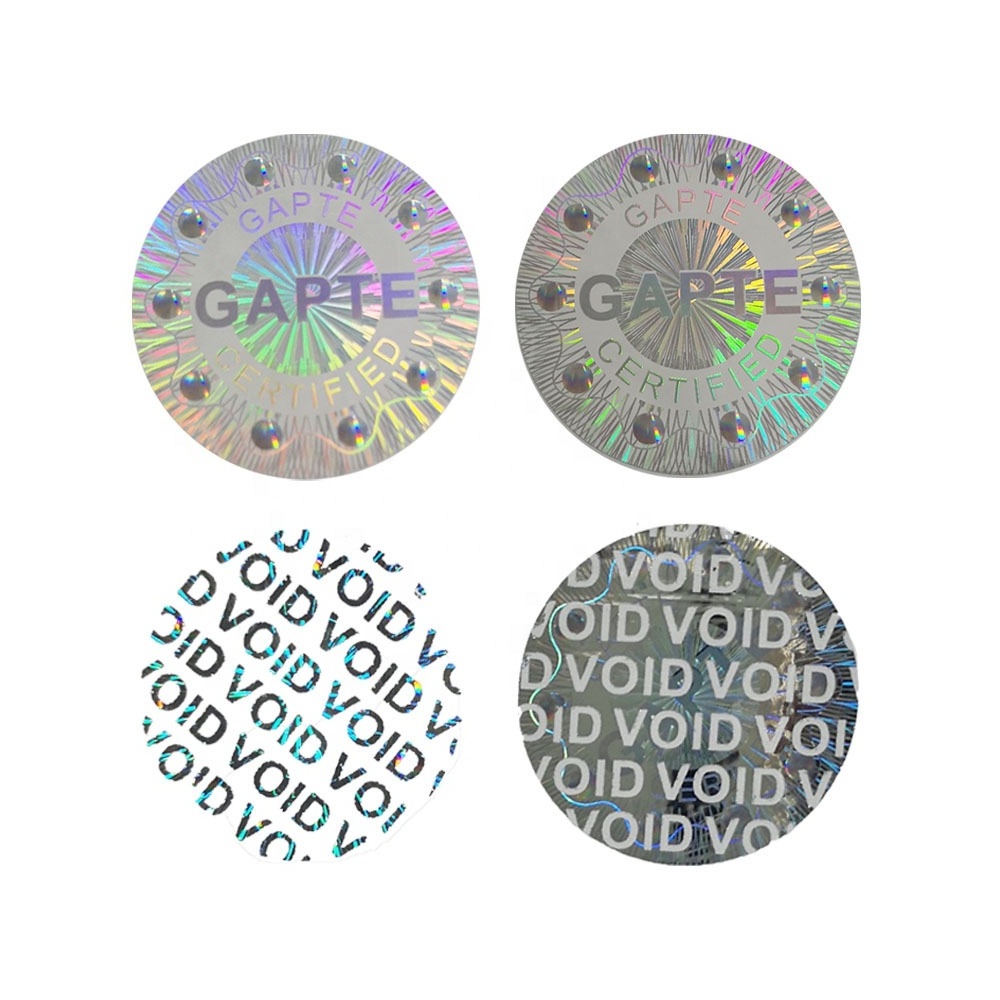 Silver gold color 2D 3D custom QR code hologram label printing hologram sticker printer