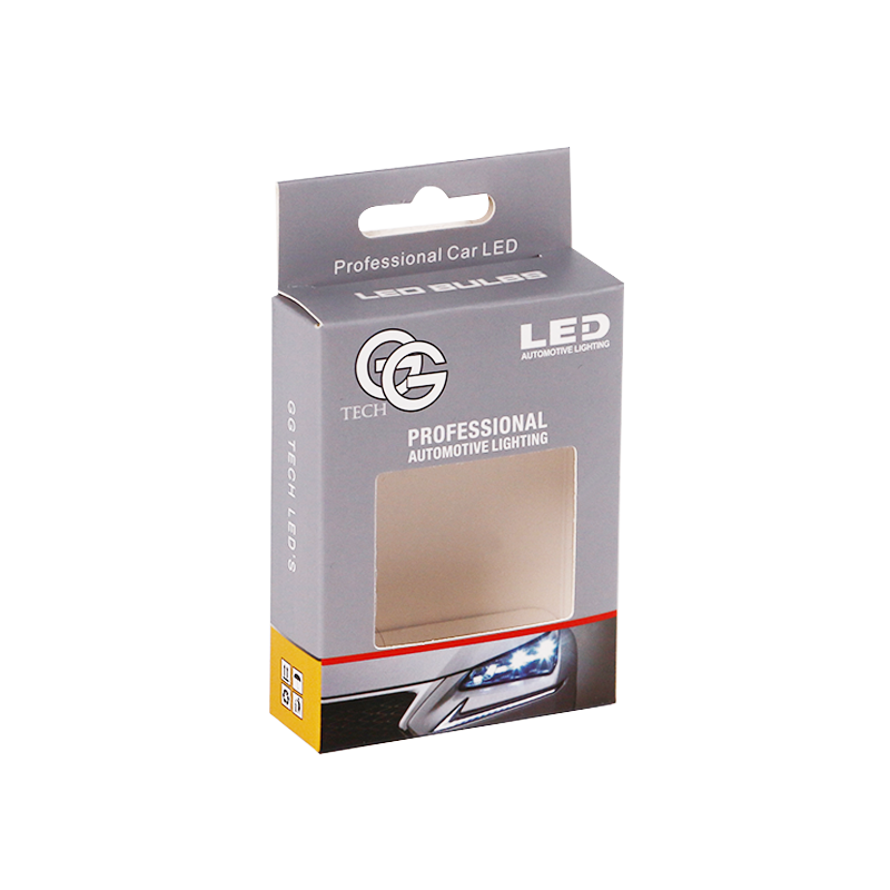 Custom  printing clear PVC window packaging retail box with Euro hanger small boxes for car LED lighting packiging