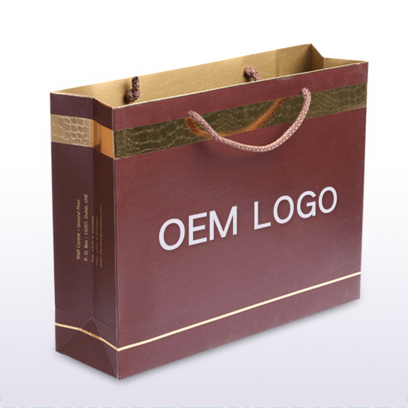 Good quality Wholesale custom shopping paper bags with your own logo paper with logos rope paper candle bags with your own logo