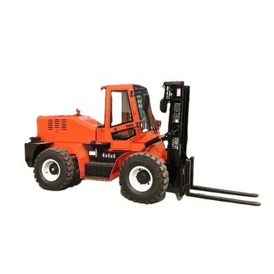 Multifunction 4X4 Diesel Off Road Forklift Truck 4 ton All Terrain Rough Forklift for Outdoor Use