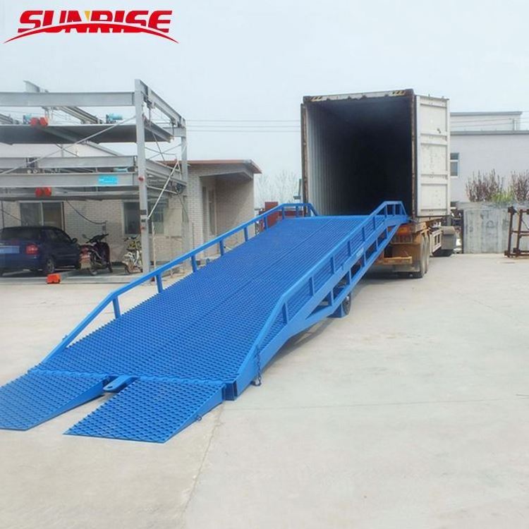 8Ton 10Ton 12Ton Portable hydraulic mobile yard ramp container forklift loading dock ramp for trucks