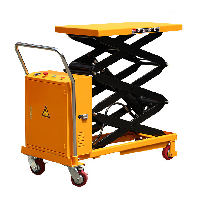 Factory Direct Sales Mobile Scissor Lift Truck Small Manual Mobile Hydraulic Scissor Table Truck