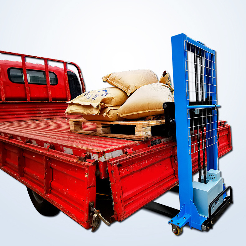 Warehouse Use Portable self Loading 500kg Stacker Electric Self Lift Pallet Stackers