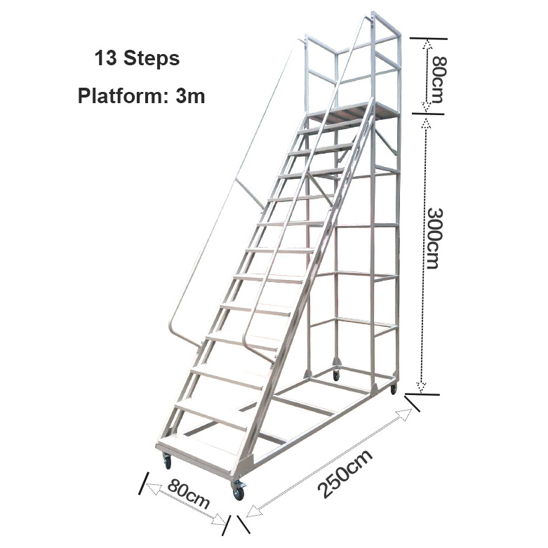 Multifunctional Folding Domestic Use 3M 300kg Stepladder 12 Steps Ladder