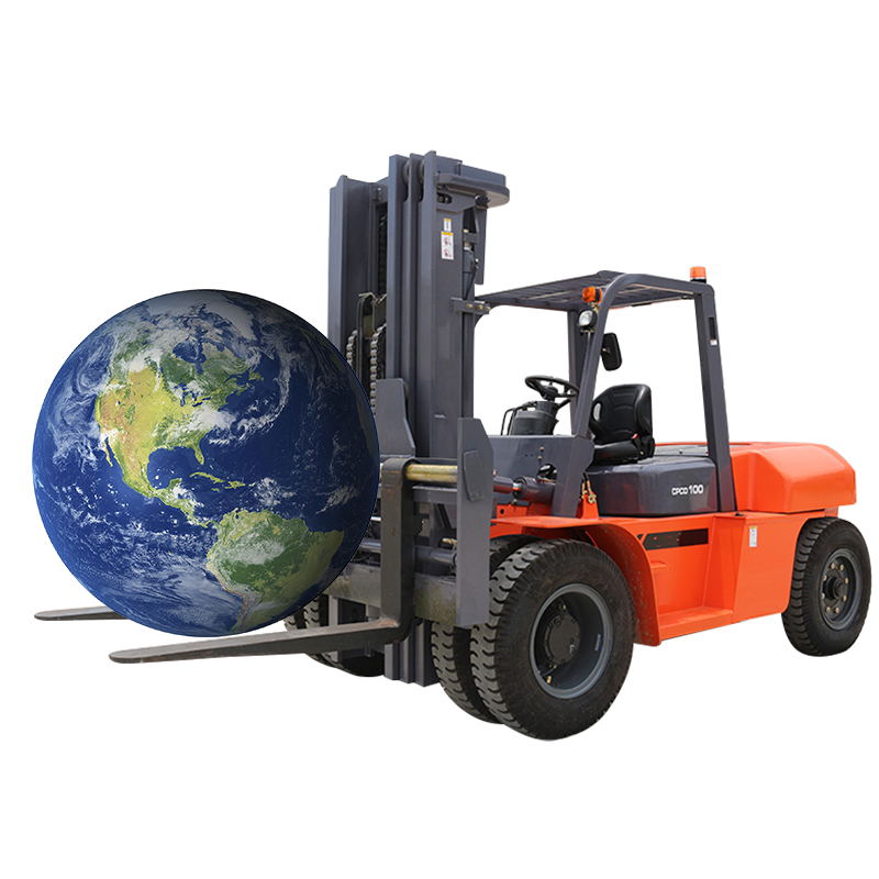 China Heli 10 Ton Forklift Truck CPCD100 Heavy Duty Diesel Forklift With Side Loader