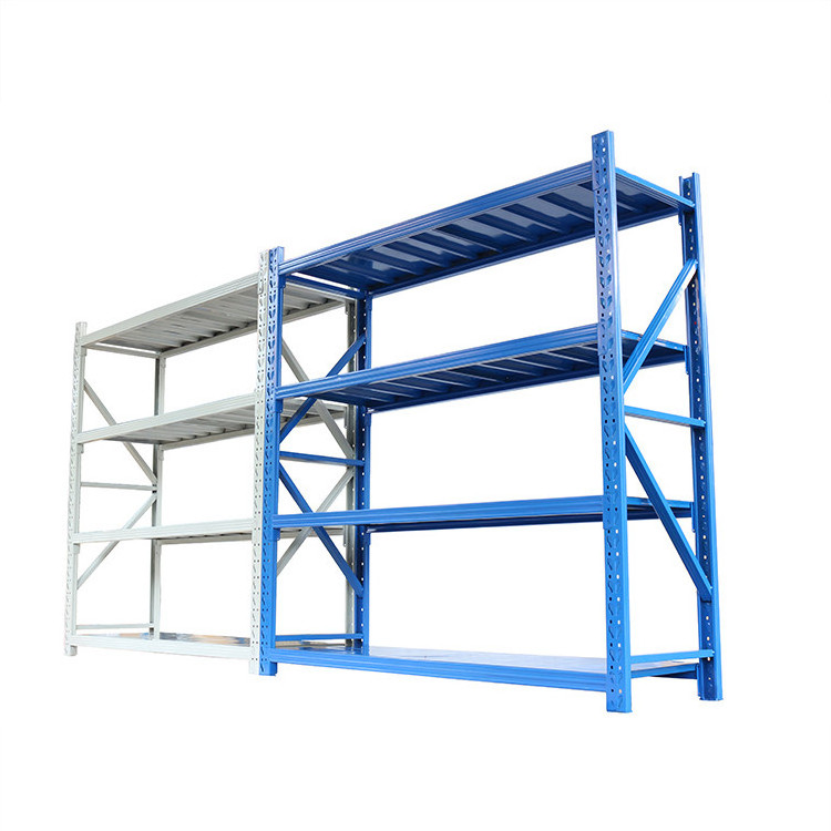 Metal Iron Warehouse Rack 4 Layer Shelf Easy Assemble Adjustable Storage Shelf For Sale