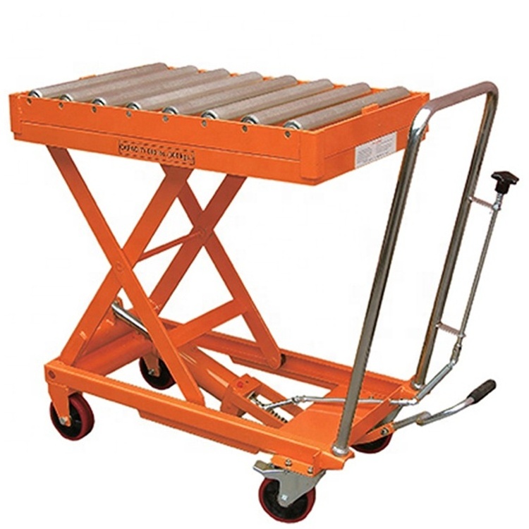 Warehouse Mini Scissor Lift Platform 350kg 1.3m Electric Hand Table Truck For Sale