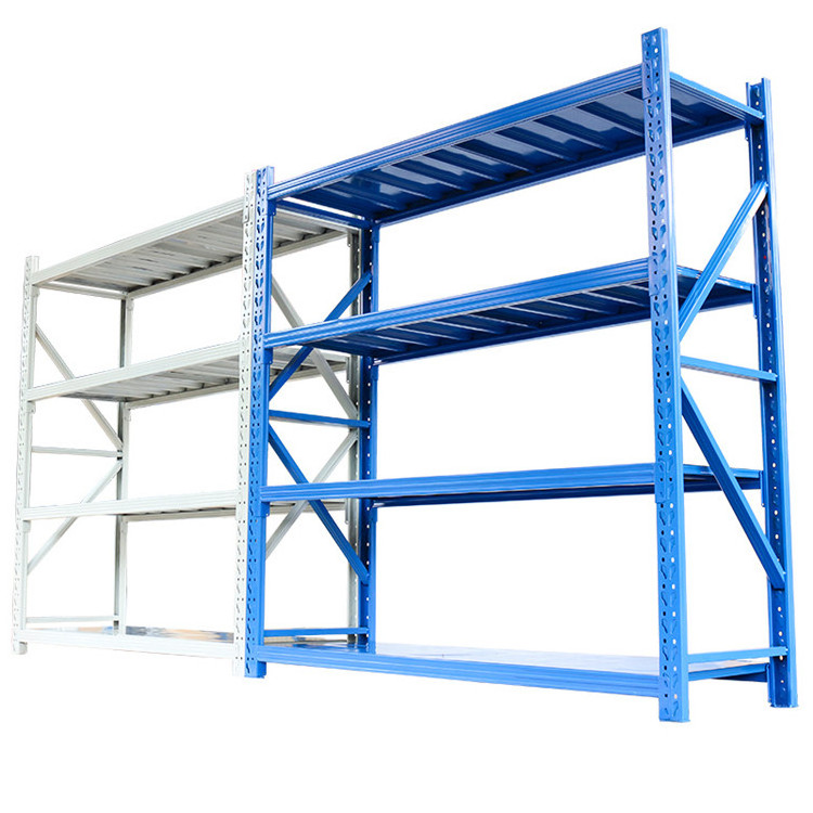 Storage 4 tier commercial adjustable metal rack heavy duty warehouse industrial stand shelving