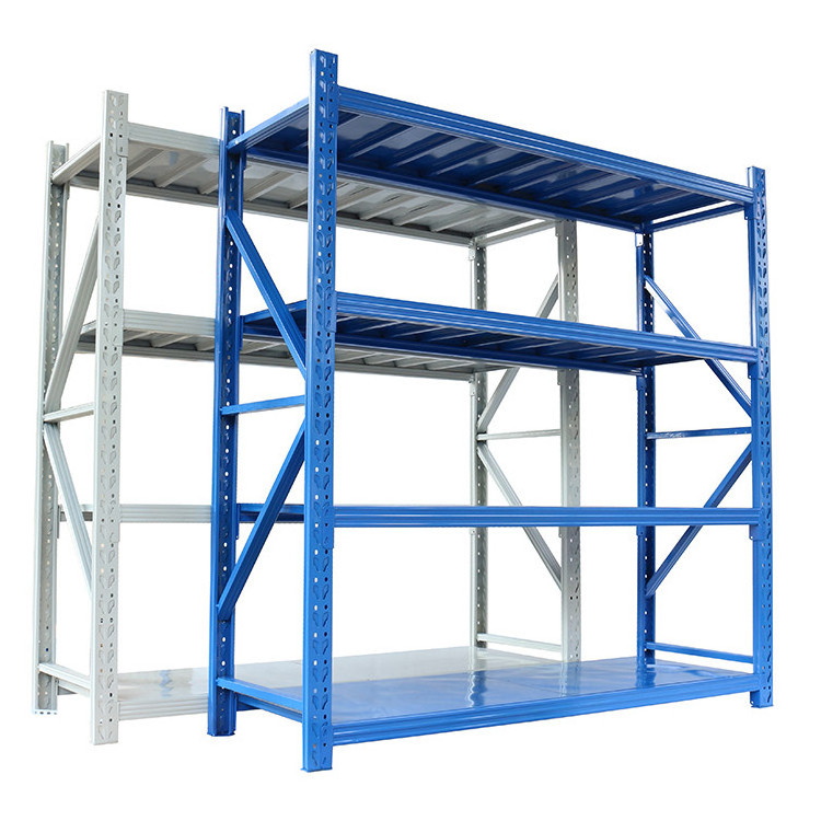 Storage 4 tier commercial adjustable metal rack heavy duty warehouse industrial stand shelving